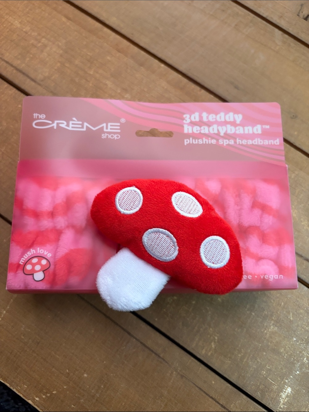 The Crème Shop 3D Teddy Mushroom Headband - Red & White
